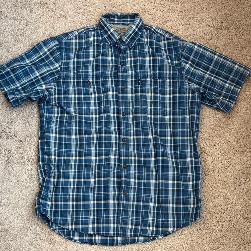 G.H. Bass & Co. Men's Blue Checkered Shirt